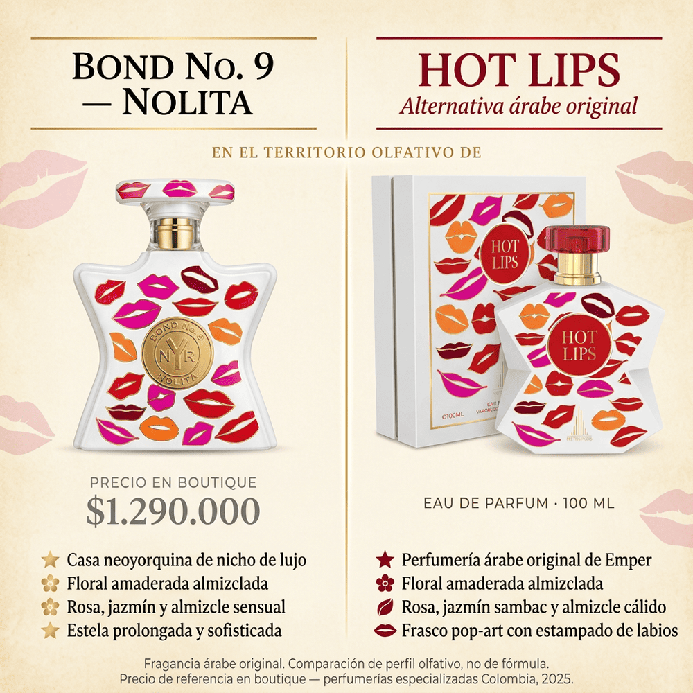 Metropolis Hot Lips | Emper — comparativa de perfil olfativo