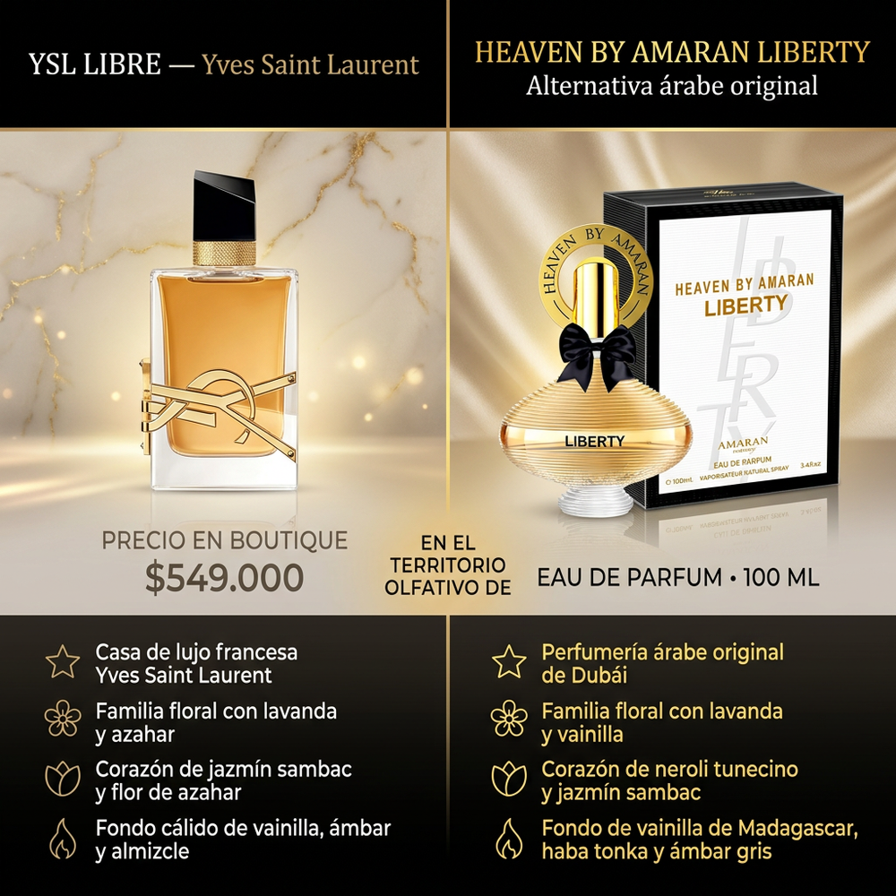 Heaven by Amaran Liberty — comparativa de perfil olfativo