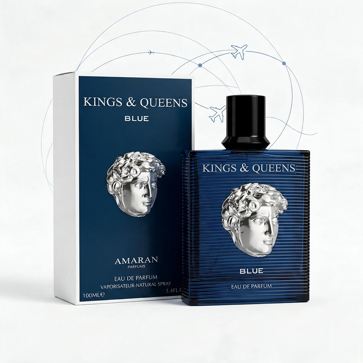 Kings & Queens Blue | Amaran Parfums - frasco y caja