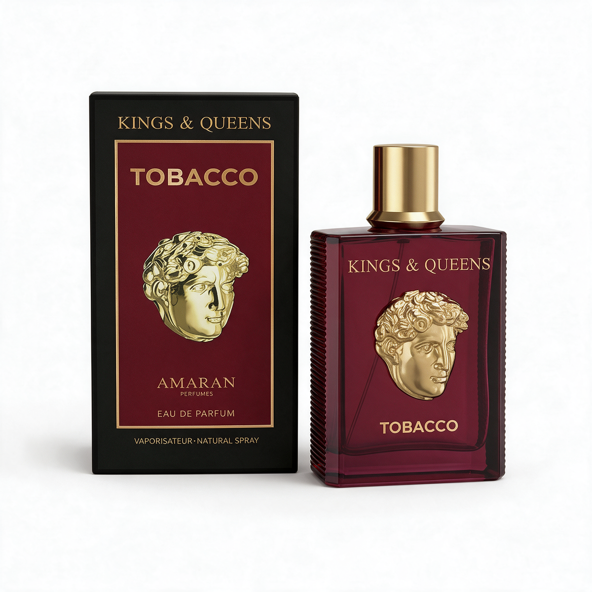 Kings & Queens Tobacco | Amaran Parfums - frasco y caja