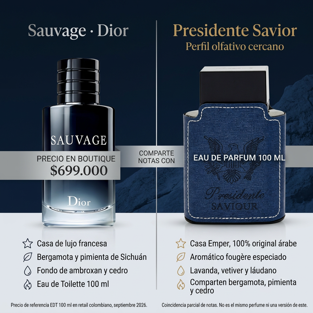 Presidente Savior Hombre | Emper — comparativa de perfil olfativo