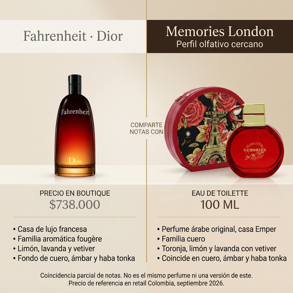 Memories London Hombre | Emper — comparativa de perfil olfativo